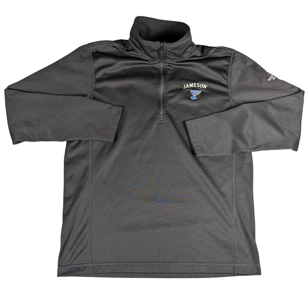 The North Face St Louis Blues Jameson Quarter Zip Pullover Black Mens M